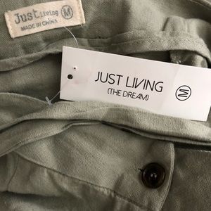 Just Living Skirts - JUST LIVING (THE DREAM) green button-front skirt Just Living Skirts - JUST LIVING (THE DREAM) green button-front skirt
